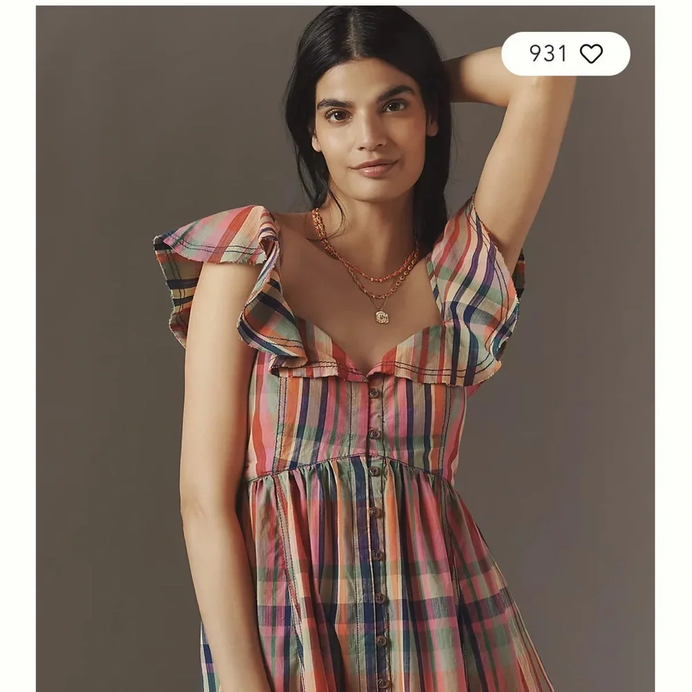 Pilcro Short-Sleeve Mini Babydoll Dress - Picture 2 of 12